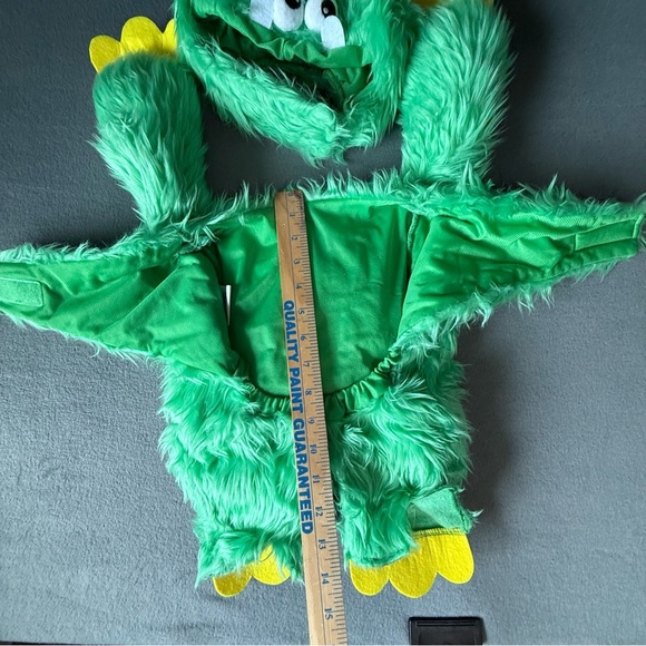 New Green Monster Dog Costume with Horns thrills ands chills collection. - Picture 5 of 7